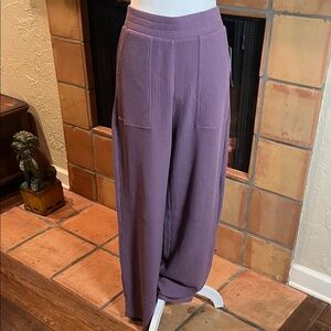 Z by Zella Lavender Waffle Knit Wide Leg Pants, size M
